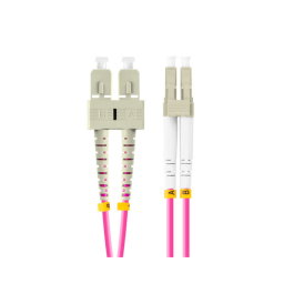 Lanberg Cable Fibra Óptica Multimodo LC/SC OM4 Violeta 1m