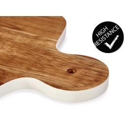 Kinvara Tabla Cortar Madera con Borde Blanco 40 cm (Set de 12)