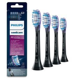 Philips Cabezales Cepillado Dental Sonicare Premium Gum Care - Negro, 4 Unidades, Filamentos Suaves de Goma