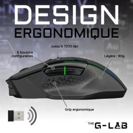 Ratón de juego RGB inalámbrico El g -lab 7200 dpi - negro