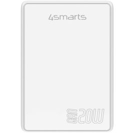 4smarts FlatPlug Duos Cargador de Pared 20W GaN 1x USB-C + 1x USB-A Carga Rápida QC 3.0 Blanco