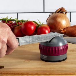 Cook Concept Afilador Doble con Ventosa para Cuchillos Cerámicos y Convencionales
