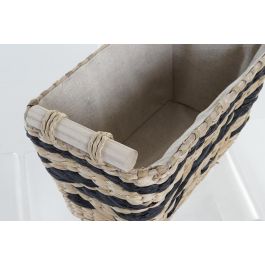 Cesta Colonial DKD Home Decor Natural Gris Oscuro 26 x 24 x 38 cm Set de 3