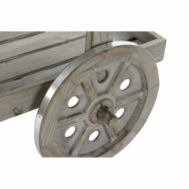 DKD Home Decor Carro para Jardín Shabby Chic Marrón Claro con Ruedas, Desmontable, de Abeto y Pizarra 41x109x87 cm DKD Home Decor Carro para Jardín Shabby Chic Marrón Claro con Ruedas, Desmontable, de Abeto y Pizarra 41x109x87 cm