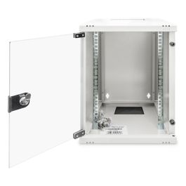 Digitus Carcasa Mural Compacta 9HE 254mm 10" con Puerta de Cristal Gris
