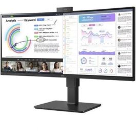 LG 34BQ77QC-B Monitor Curvo Ultrapanorámico Profesional 34" WQHD IPS con Webcam Integrada, USB-C 90W, RJ45 Ethernet, Negro Ergonómico LG 34BQ77QC-B Monitor Curvo Ultrapanorámico Profesional 34" WQHD IPS con Webcam Integrada, USB-C 90W, RJ45 Ethernet, Negro Ergonómico