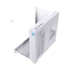 Hiditec SKY Torre PC Gaming ATX Micro ATX ITX Plata Transparente con Ventana Lateral Cristal Templado e Iluminación Multi