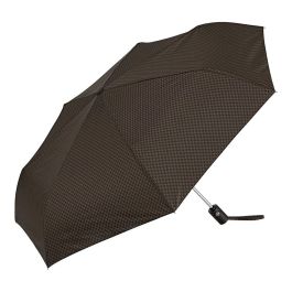 C-Collection Paraguas Mini Plegable Automático 7 Varillas Pongee Ø94cm - Estampado Cuadros, Incluye Funda