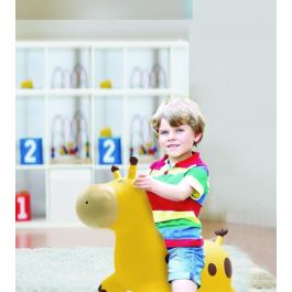 Lexibook LEX3380743104157 Jirafa saltarina hinchable, 45 cm de altura, Bomba manual incluida, para niños a partir de 3 años