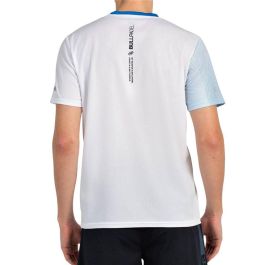 Camiseta de Manga Corta Hombre Bullpadel Baten Blanco Pádel 40