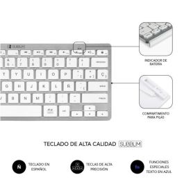 SUBBLIM Combo Multidispositivo Compacto Plateado/Blanco