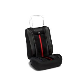 Momo MOMLSCU03BR Respaldo Negro-Rojo Universal para Coche con Espuma Acolchada para Mayor Comodidad y Fácil Limpieza