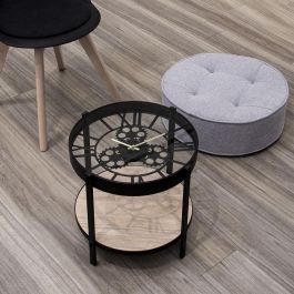Home Deco Factory Mesa Auxiliar Reloj Industriel Diámetro 40,5 cm