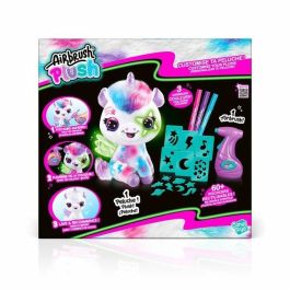 Canal Toys OFG 274 Peluche Unicornio para Pintar con Aerógrafo Eléctrico y Plantillas, Brilla en la Oscuridad, Personalizable y Reutilizable.