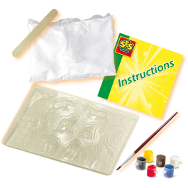 Ses Creative Kit de Moldura y Pintura de Animales de Yeso con Moldes para Crear tu Propio Zoo