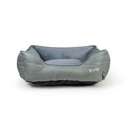 Gloria Cuna Rectangular Cadaqués 80x65 cm Azul 100% Poliéster con Relleno Reciclado, Base Antideslizante y Lavable