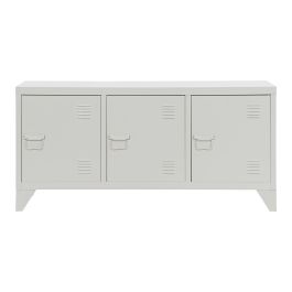 DKD Home Decor Mueble TV Vintage Blanco Metal 120 x 40 x 58 cm