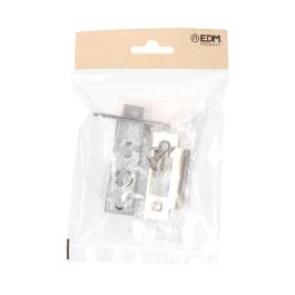 Edm Picaporte Tubular PCT03 Canto Cuadrado 45mm Acero Níquel Satinado Blister