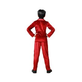 Disfraz Vampiro Rojo Traje Con Corbata Niño 5-6 Años Disfraz Vampiro Rojo Traje Con Corbata Niño 5-6 Años