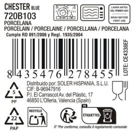 La Mediterranea Bandeja Oval Chester Blue 30.5 x 17.5 cm (8 Unidades)