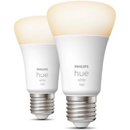 Philips Hue Bombilla LED Inteligente E27 White 2x1050lm 75W - Paquete Doble Luz Blanca Regulable