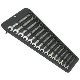 Wera 05020302001 Juego de 15 Llaves Combinadas Joker 6003 de 5.5 a 19 mm, Acero Inoxidable y Negro