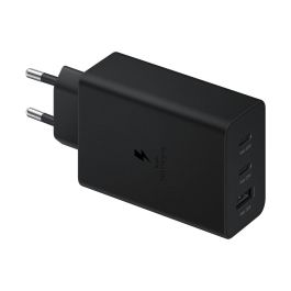 Samsung EP-T6530NBEGEU Cargador de Pared 65W Triple Puerto para Carga Rápida con 2x USB-C y 1x USB-A Negro