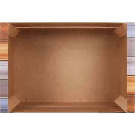Confortime Caja Wood Brillo 44 cm x 28.5 cm x 23 cm Natur (3 Unidades)