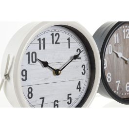 Reloj Sobremesa Loft DKD Home Decor Negro Blanco 5.5 x 20 x 20 cm (4 Unidades) Reloj Sobremesa Loft DKD Home Decor Negro Blanco 5.5 x 20 x 20 cm (4 Unidades)