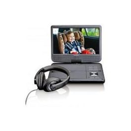Lenco DVP-1010BK Reproductor de DVD portátil convertible con pantalla LCD de 10", Negro - Reproduce CD, DVD, USB, tarjeta SD, MP3