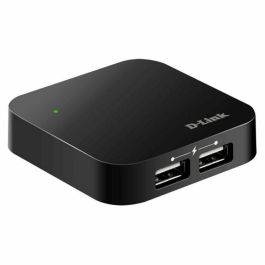 D-Link DUB-H4 Hub USB 2.0 de 4 Puertos, Compatible con Windows y Mac, Alta Velocidad 480Mbps