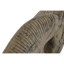 DKD Home Decor Escultura Natural Negro Madera Tallada 70 x 15 x 45 cm
