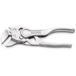 Knipex 86 04 100 Alicates Bimateria Universales de 100 mm Zangenschlüssel XS, Acero Cromado, hasta 2.1 cm