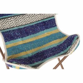 Sillon Indio DKD Home Decor Azul Marino 65 x 90 x 74 cm