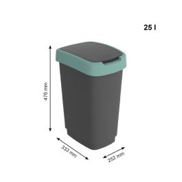 Cubo de basura Rotho Twist Green Verde Plástico 25 L