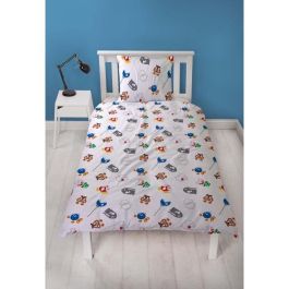 Mario Bros AAART15018 - Juego de Cama Super Mario y sus amigos - Microfibra - 1 Funda Nórdica 140x200 cm + 1 Funda Almohada 63x63 cm