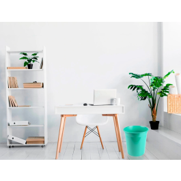 Liderpapel Papelera Plástico Menta Opaco 13 Litros 275x285 mm