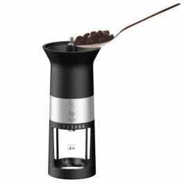Bialetti MCPRO001 Molinillo de Café Manual Premium con Muelas de Acero Inoxidable y 6 Posiciones - Negro