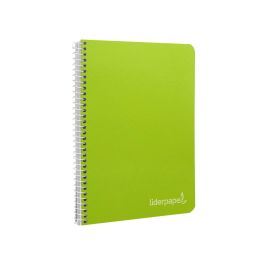 Cuaderno Espiral Liderpapel Cuarto Witty Tapa Dura 80H 75 gr Cuadro 4 mm Con Margen Color Verde 5 unidades