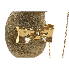 DKD Home Decor Decoración Pared Moderna Resina Dorado Liebre 21 x 45.5 x 19.5 cm (2 Unidades)