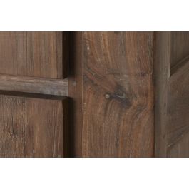DKD Home Decor Armario Indo minimal 24 Natural 4 puertas 130 x 45 x 180 cm
