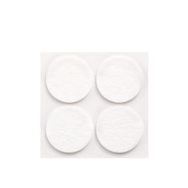 Pack 4 fieltros blancos sinteticos adhesivos ø38mm plasfix inofix