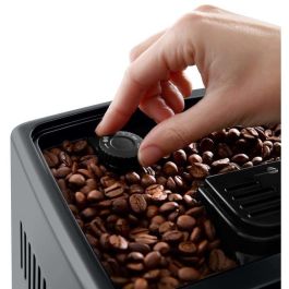 DeLonghi ECAM 380.85.SB Cafetera superautomática Dinamica con molinillo y espumador de leche, Negro/Plata