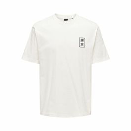 Camiseta Deportiva de Manga Corta Only & Sons Onskace Rlx Blanco