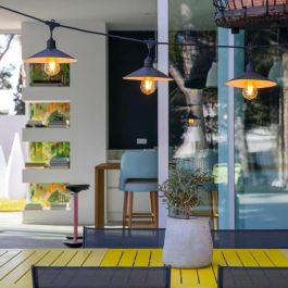 Lumisky VINTY LIGHT SOLAR Guirnalda de luz solar para exterior - 6 m - 10 bombillas LED de filamento blanco cálido