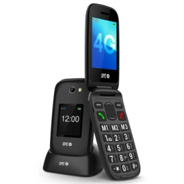 SPC Harmony 2 4G Teléfono Móvil para Personas Mayores 2337N - Tapa, Teclas Grandes, Base de Carga, Botón SOS, Negro