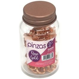 Pinzas DOHE Plateado Metal 19 mm 20 Piezas (6 Unidades)