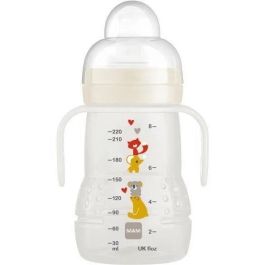 Botella de transición MAM - 220 ml - a partir de 4 meses - Boquilla de silicona suave a prueba de derrames - Unisex
