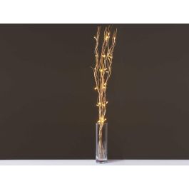 GIFTDECOR Ramillete Varas Oro 30 LEDs 90 cm (Set de 12)