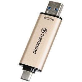 Transcend JetFlash 930C Memoria USB 512GB USB 3.2 Gen 1 (Tipo-A/C) Velocidad Lectura 420MB/s Escritura 400MB/s Oro